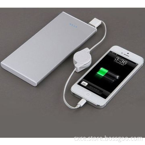 Power bank, 12800mAh, metal cover, dual USB, ultra-slim, PB19
